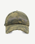 Letter Graphic Camouflage Cotton Hat