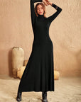 Turtleneck Long Sleeve Maxi Dress