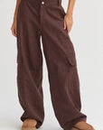 HYFVE Elastic Waist Wide-Leg Cargo Pants