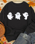 Ghost Round Neck Long Sleeve Sweatshirt