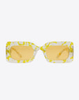 White Smoke Tortoiseshell Rectangle Polycarbonate Sunglasses Sentient Beauty Fashions *Accessories