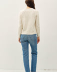 Be Cool Heathered Round Neck Long Sleeve Sweater