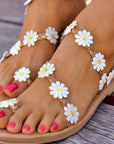 Daisy Open Toe Flat Sandals