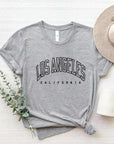 Light Gray LOS ANGELES CALIFORNIA Round Neck T-Shirt