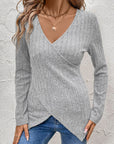 Perfee Surplice Long Sleeve T-Shirt