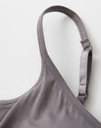 Light Gray Full Size Adjustable Strap Modal Cami with Bra Sentient Beauty Fashions Apaparel & Accessories