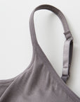 Light Gray Full Size Adjustable Strap Modal Cami with Bra