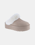 Weeboo Thick Bottom Fur Trim Snow Slippers