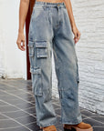 Washed Jeans with Pockets