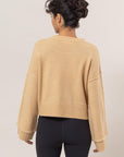 HYFVE Round Neck Dropped Shoulder Ribbed Sweater