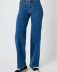 Dark Slate Gray Judy Blue Full Size High Rise Straight Jeans