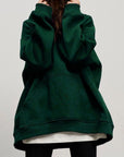 Pocketed Dropped Shoulder Long Sleeve Hoodie