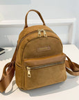 Suede Adjustable Strap Backpack Bag