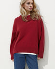 Basic Bae Round Neck Dropped Shoulder Long Sleeve Sweater