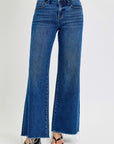 RISEN Tummy Control High Rise Wide Leg Jeans