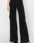 Risen Full Size High Rise Wide Leg Cargo Jeans