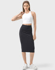 Lavender Slit Wrap Active Skirt Sentient Beauty Fashions Apparel & Accessories