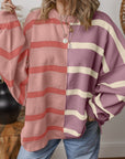 Contrast Striped Long Sleeve Sweatshirt