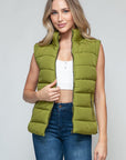 Snobbish Zip Up Turtleneck Vest with Pockets