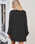 Cable-Knit Long Sleeve Cardigan