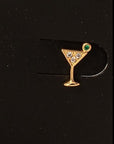 Fame Cubic Zirconia Martini Glass Stud Earrings