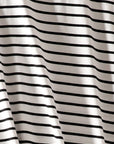 Gray Striped Round Neck Short Sleeve Dress Sentient Beauty Fashions Apaparel & Accessories