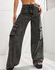 Wide Leg Jeans with Pockets