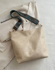 Gray PU Leather Adjustable Strap Shoulder Bag Sentient Beauty Fashions *Accessories