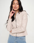 Coalition LA Zip Up Vegan Moto Jacket