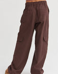 HYFVE Elastic Waist Wide-Leg Cargo Pants