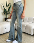 Dark Gray Judy Blue Full Size High Waist Flare Jeans