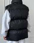 Zip Up Turtleneck Vest Coat