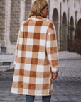 Plaid Collared Neck Button Down Coat