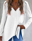 Full Size V-Neck Long Sleeve T-Shirt