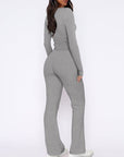 V-Neck Long Sleeve Top and Pants Set