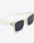 White Smoke UV400 Polycarbonate Square Sunglasses