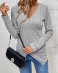 Perfee Surplice Long Sleeve T-Shirt