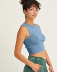 Light Gray HYFVE Ribbed Knit Cropped Tank