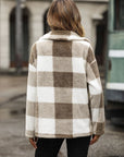 Plaid Collared Neck Button Down Jacket