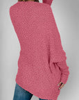 Double Take Pocketed Open Front Long Sleeve Cardigan