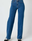 Dark Slate Gray Judy Blue Full Size High Rise Straight Jeans