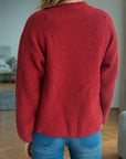 Solid Color Round Neck Long Sleeve Sweater