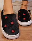 Heart Round Toe Flat Slippers