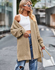 Long Sleeve Waffle-Knit Cardigan