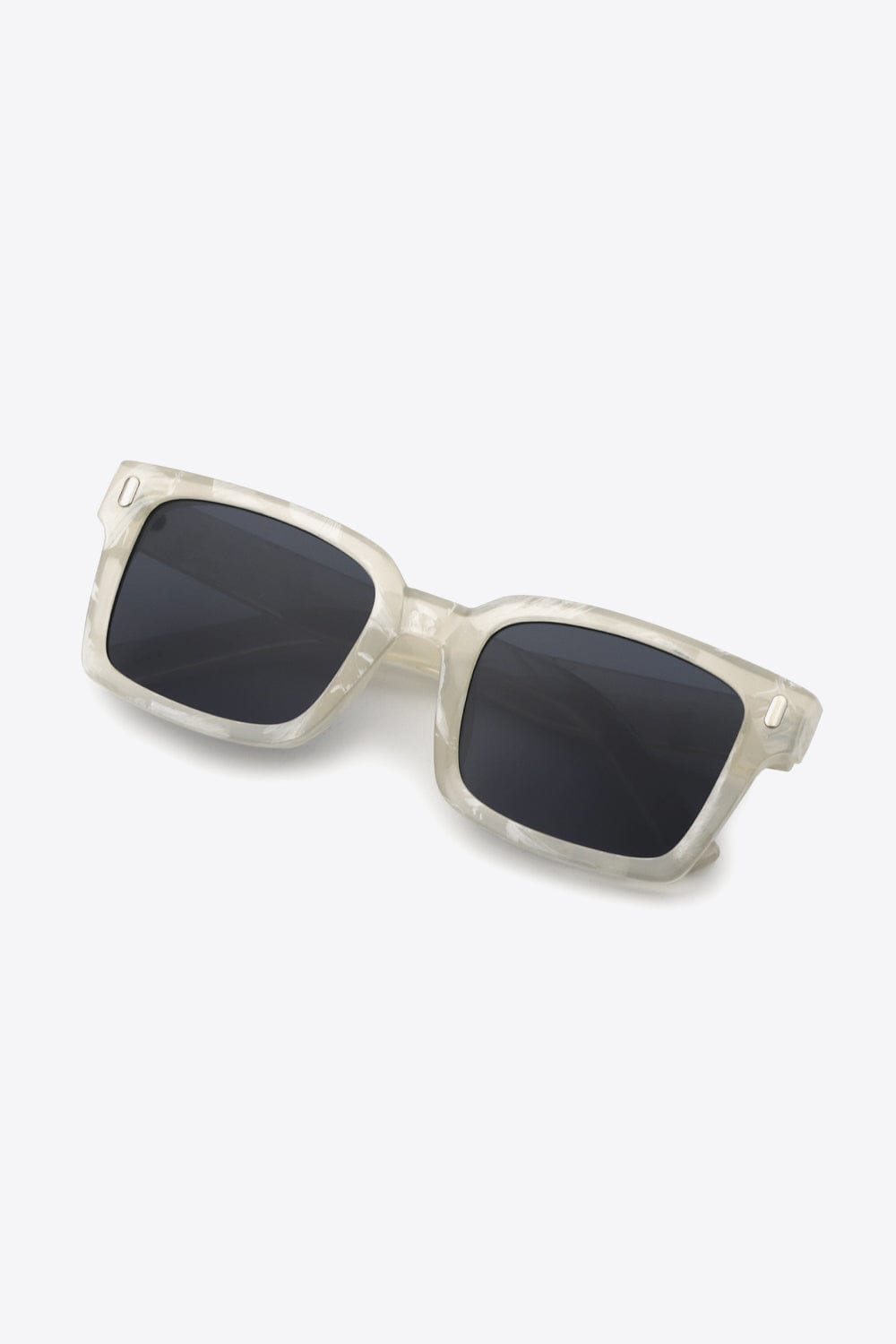 White Smoke UV400 Polycarbonate Square Sunglasses