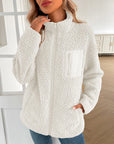 Ivy Lane Zip Up Long Sleeve Fuzzy Jacket