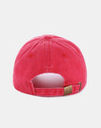 Zenana Washed Embroidered City Baseball Cap