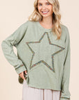 Mittoshop Mineral Wash Star Patch Long Sleeve T-Shirt