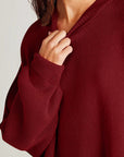 Double Take Side Slit Round Neck Long Sleeve Sweater