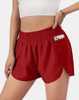 Light Gray Elastic Waist Active Shorts